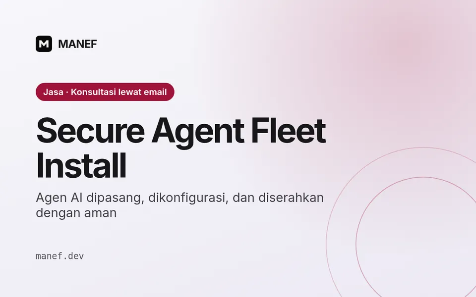 Screenshot Secure Agent Fleet Install · Panduan produk